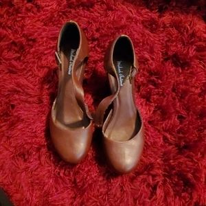 MICHAEL ANTONIO brown wedge heels